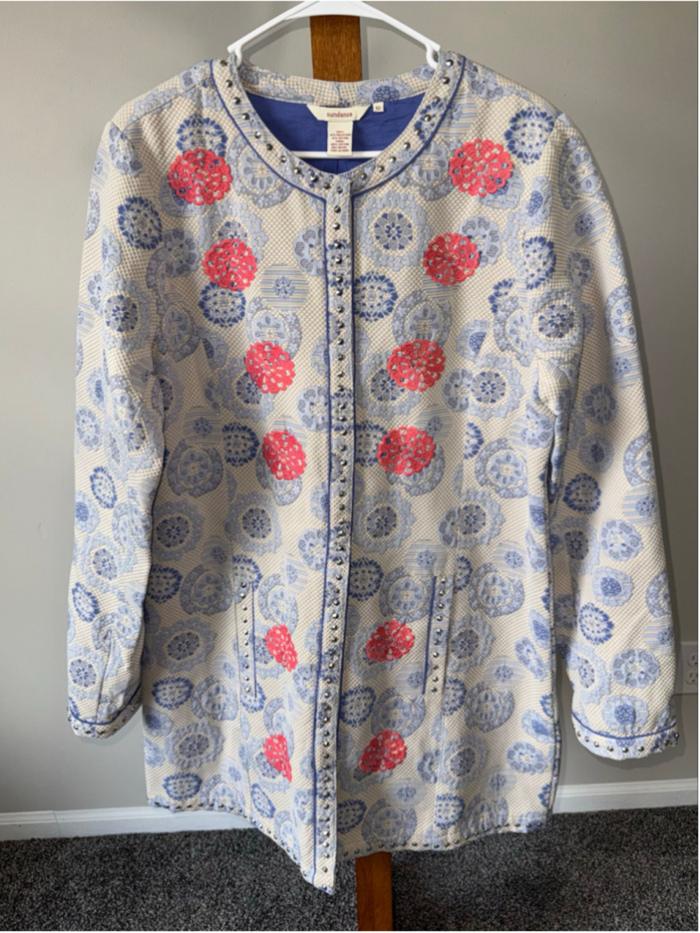 Women's Sundance Brocade Embroidered Medallion Print Size 12